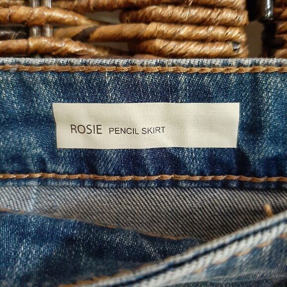 KUT From The Kloth Rosie Pencil Jean Skirt Women's 16 Blue Denim Staple Capsule - Picture 5 of 8